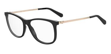Premium Women Moschino Love Model Eyeglasses: MOL589 - Black- SpecSMART Eye Clinic (Diagonal View)
